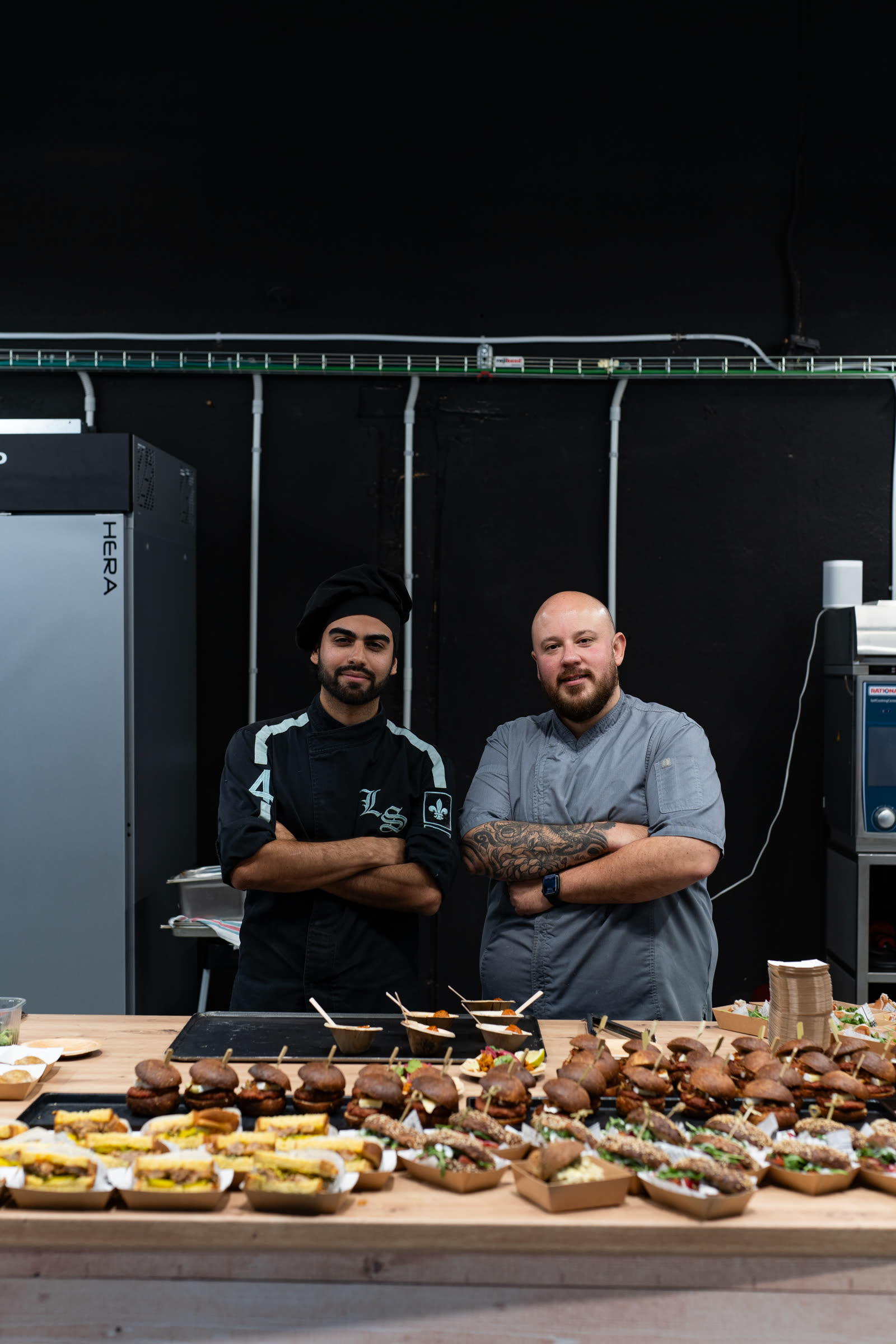 Equipo de catering del evento