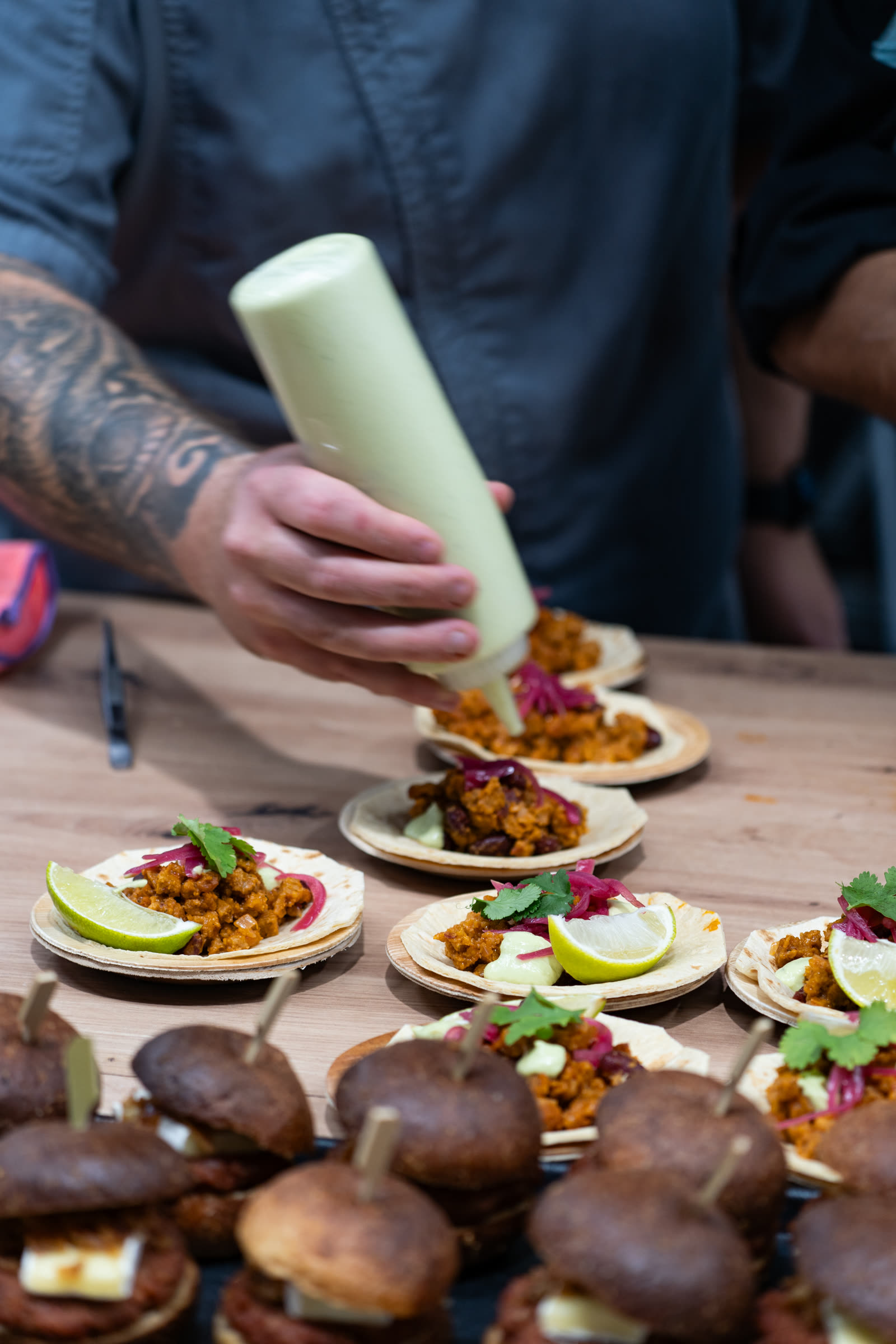 Detalle de la degustación salada