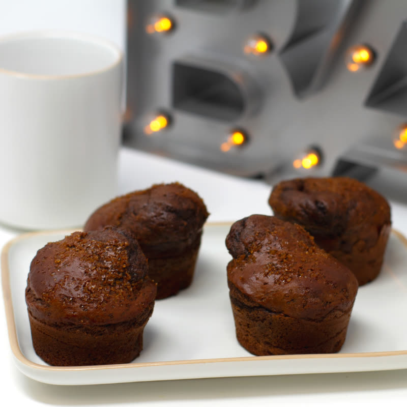 Muffins proteicos de chocolate