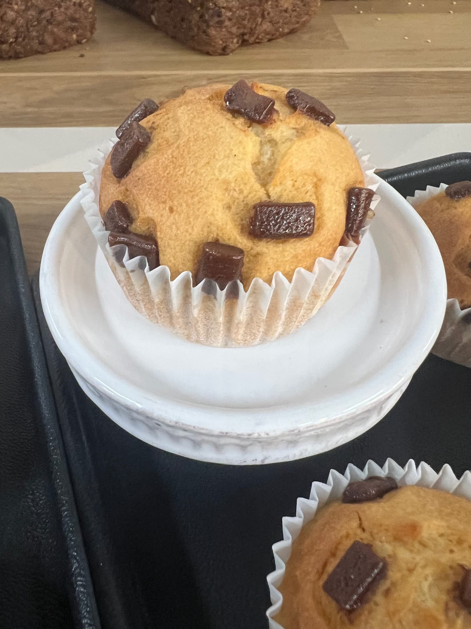 Muffin proteico con chocolate