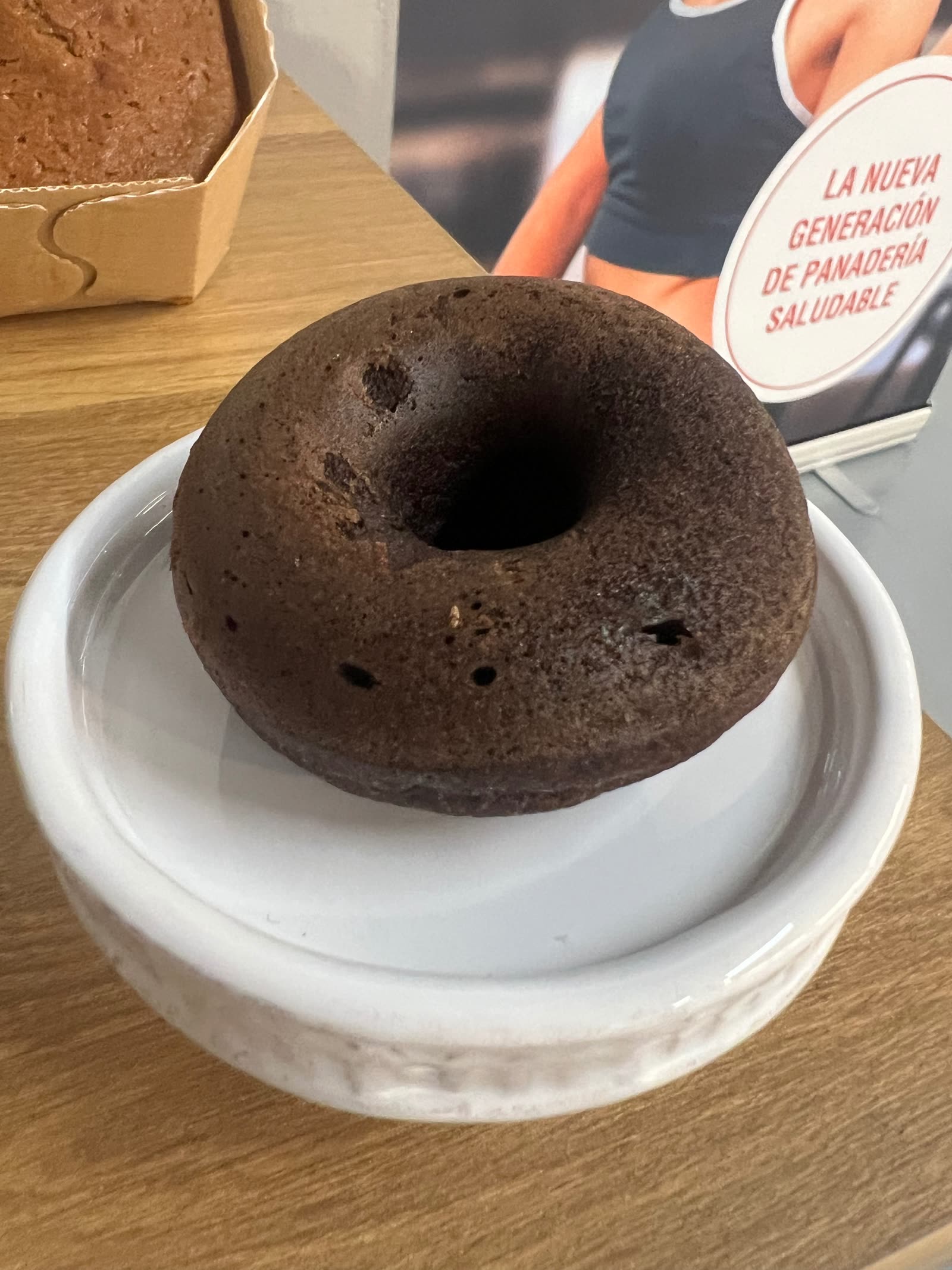 Donut proteico de chocolate
