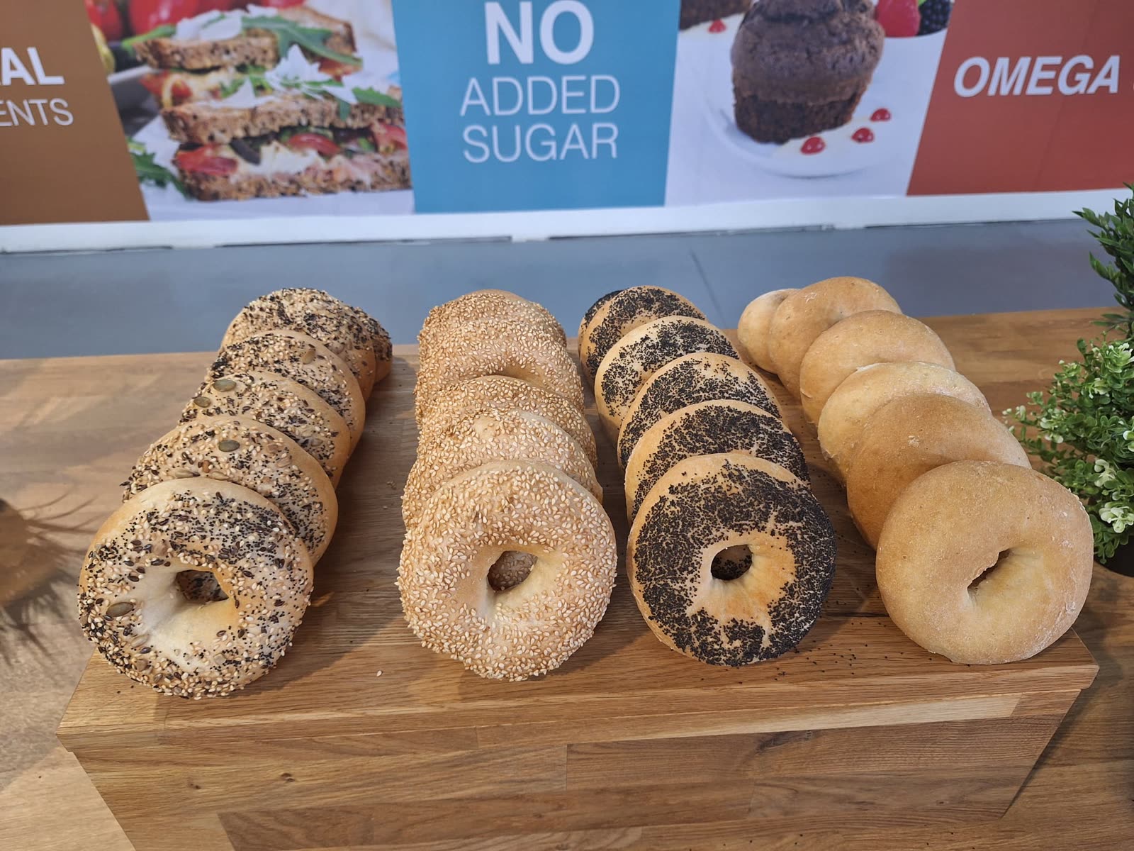 Bagels en distintas variedades