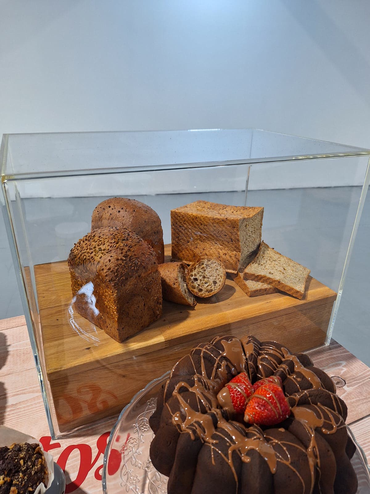 Pan de proteína y tarta de chocolate